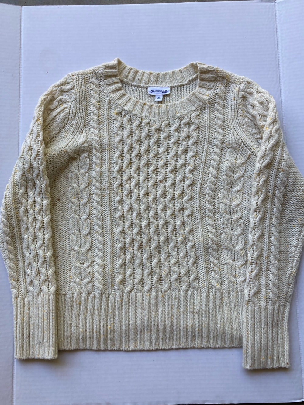 Fisherman sweater in cream sailor coastal grandma nautical east coast maritime